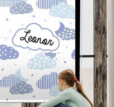 Cloud roller blind personalized cloud design - TenStickers