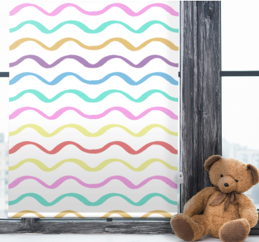 Colorful wavy lines blind children - TenStickers