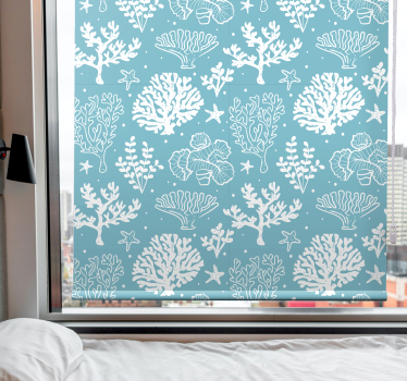 Coral Reef Silhouettes blind flowers and plants - TenStickers