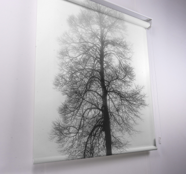 Gray scale Tree roller blind - TenStickers