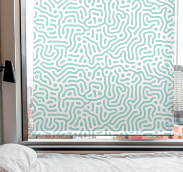 Green and white nature pattern and plant roller blind - TenStickers