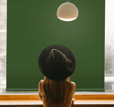 Green minimalist shade blackout roller blind - TenStickers