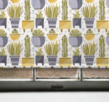 In pots Cactus roller blind - TenStickers