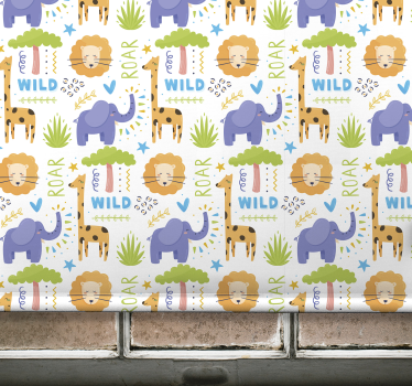 Jungle animals Kids blind - TenStickers