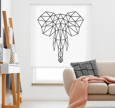 Modern geometric elephant blind teens - TenStickers