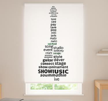 Music guitar words blind teens - TenStickers