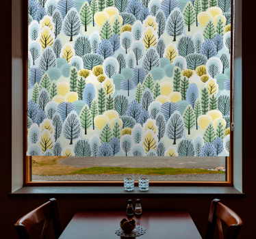 Nordi forest pattern tree blind - TenStickers