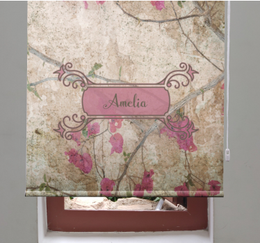 Floral roller blind floral elegance with charm - TenStickers