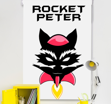 Playful Character Visage customised roller blind - TenStickers