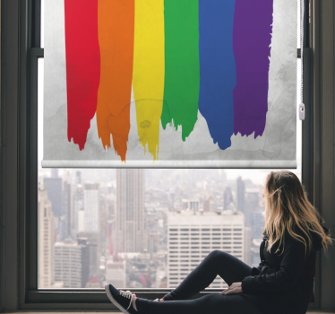 Rainbow brush stripes blind teens - TenStickers