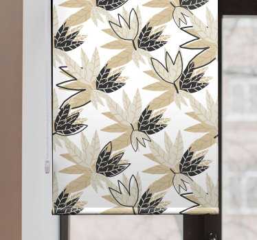 Stylish Leaf Motif blind flowers and plants - TenStickers