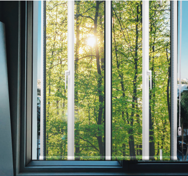 Sunlit Greenery tree blind - TenStickers