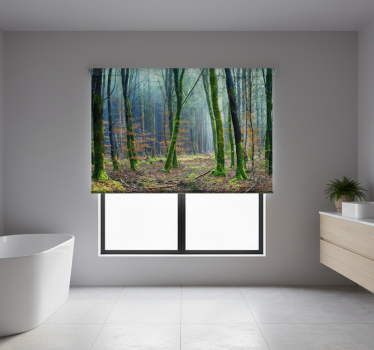 Tree blind foggy forest japandi - TenStickers