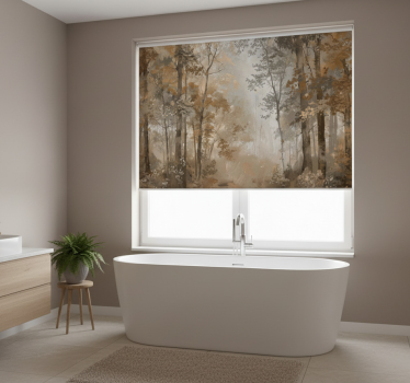 Tree blind in amber autumn grove - TenStickers