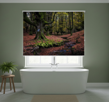 Tree blind in enchanted autumn forest - TenStickers