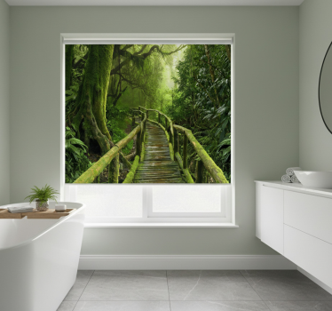 Tree blind lush mossy walkway - TenStickers