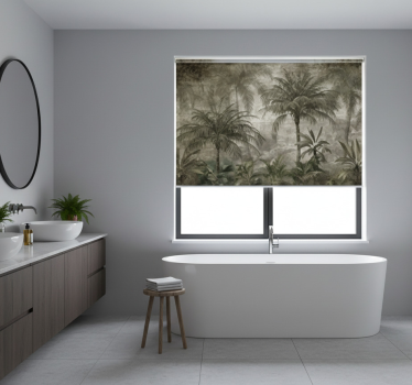 Tree blind minimalist palm forest - TenStickers