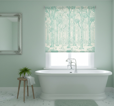 Tree blind mint woodland illustration - TenStickers