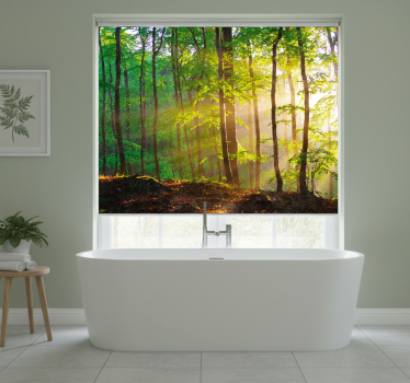 Tree blind natural light in the forest - TenStickers