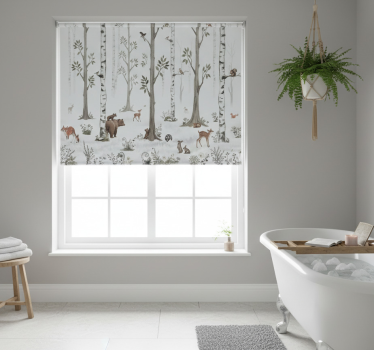 Tree blind playful forest design - TenStickers
