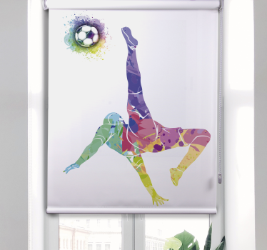 Watercolour football player sports roller blind - TenStickers