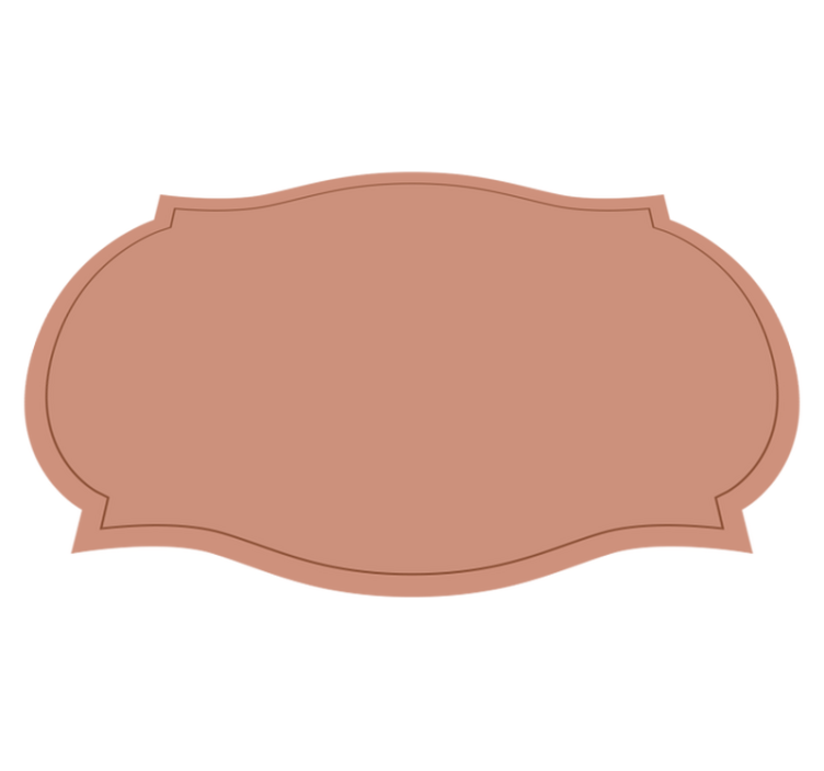 label shape stylish Placemats - TenStickers