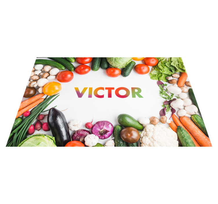 Customisable name with vegetables placemats - TenStickers