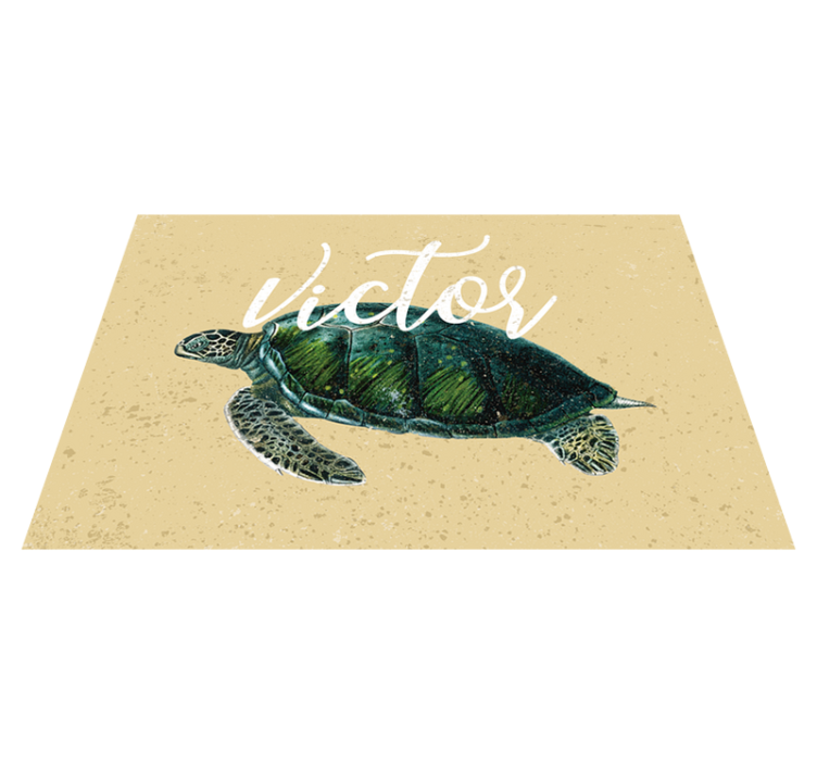 Sea turtle with name turtle placemats - TenStickers