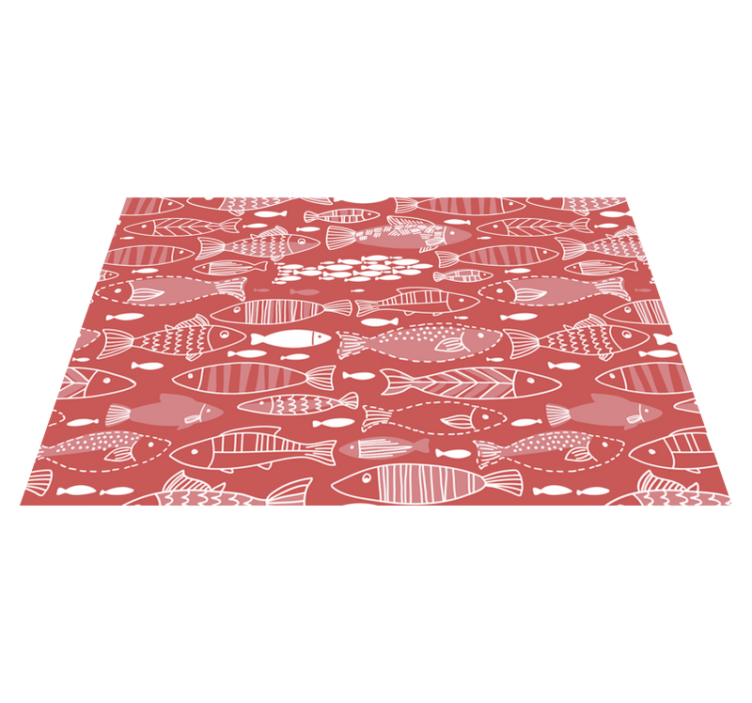 Many fish under sea fish placemats - TenStickers