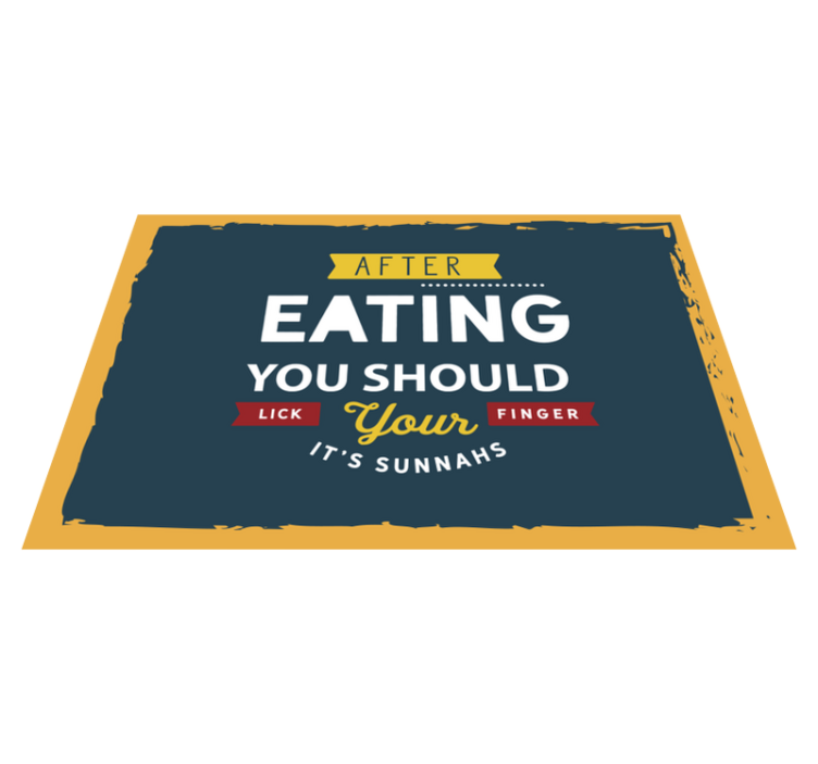 Eating finger lick quote placemats - TenStickers