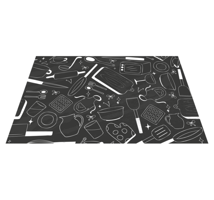 Kitchen tools and food restaurant placemats - TenStickers