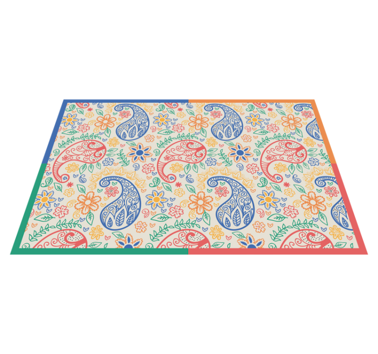 Colorful paisley paisley placemats - TenStickers