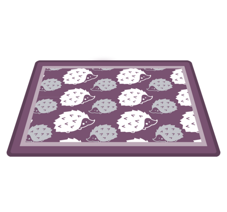 Simple Porcupine hedgehog placemats - TenStickers