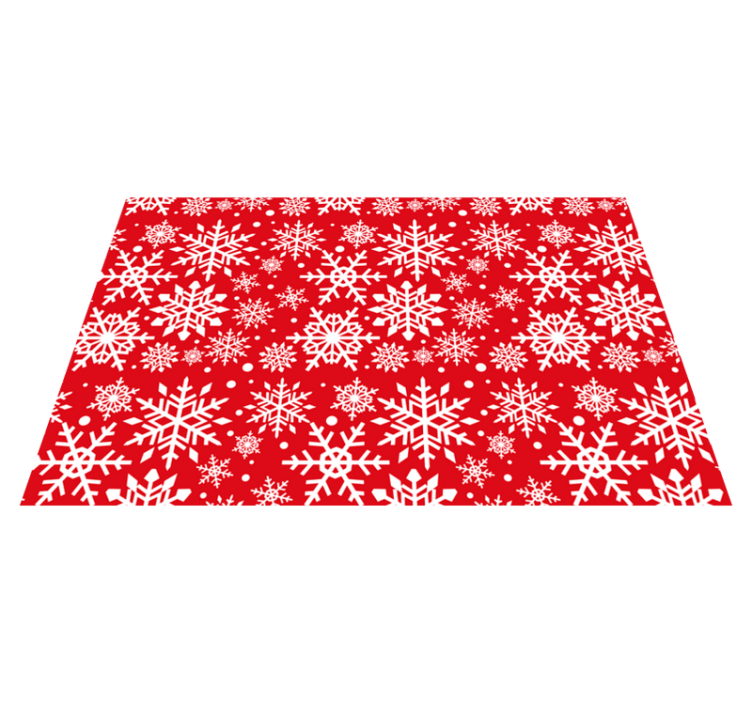 Red snowflakes Christmas placemats - TenStickers