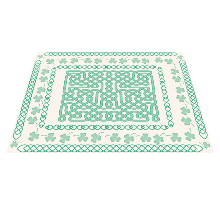 Round shamrock  green placemats - TenStickers