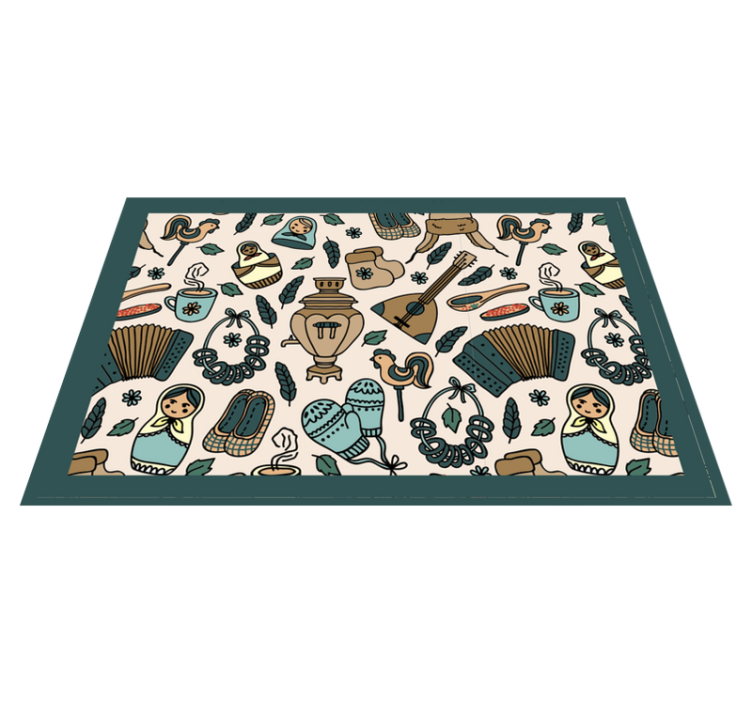 Russian elements pattern home placemats - TenStickers