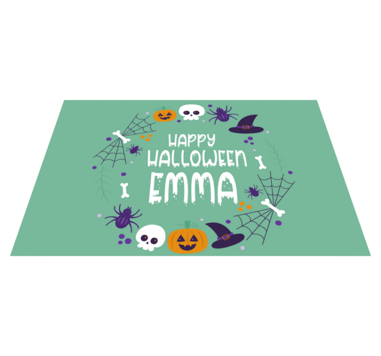 personalized happy halloween Other colors mats - TenStickers