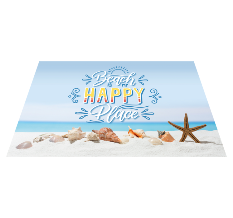 Quote placemats beach joyful retreat - TenStickers