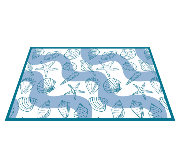 Seashells patterns seashell placemats - TenStickers