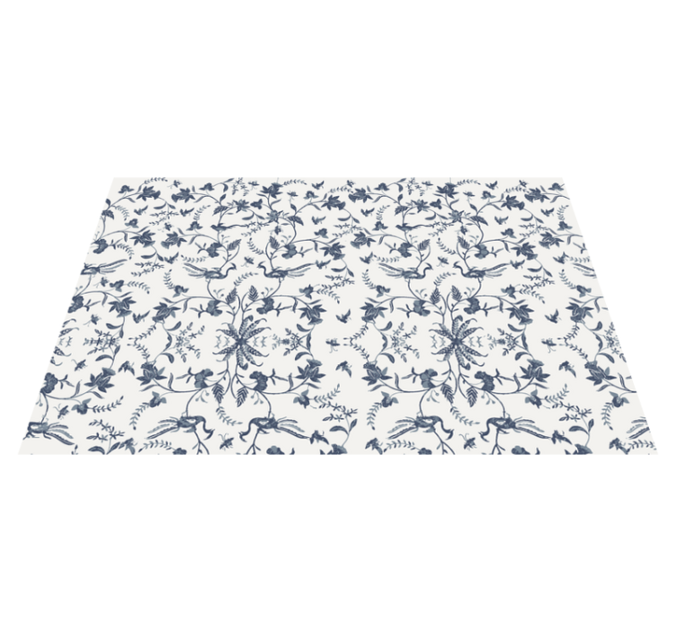Blue flower vines elegant placemats - TenStickers