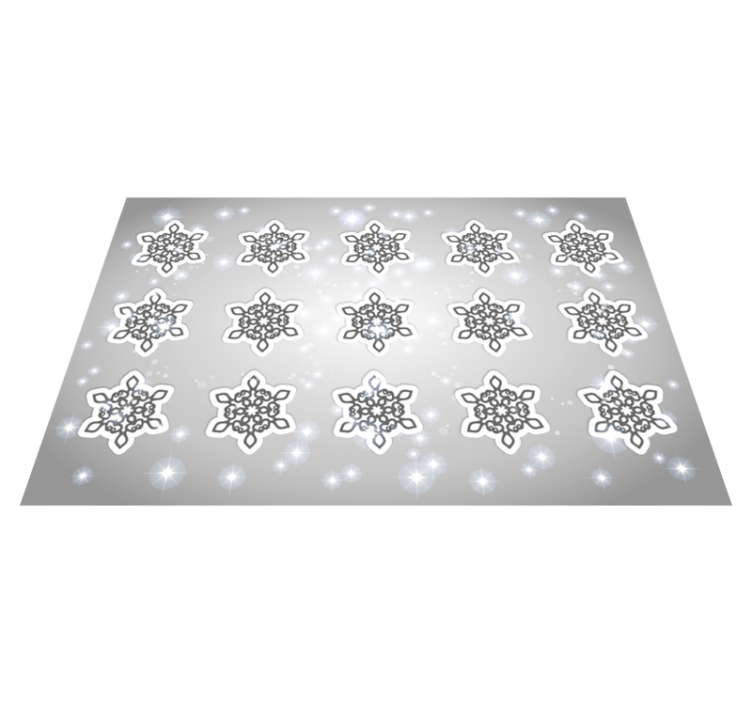 Snowflakes grey background Christmas placemats - TenStickers