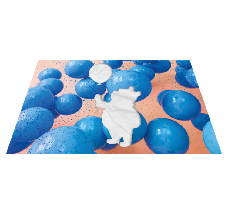 Children placemats bear with balloon design - TenStickers