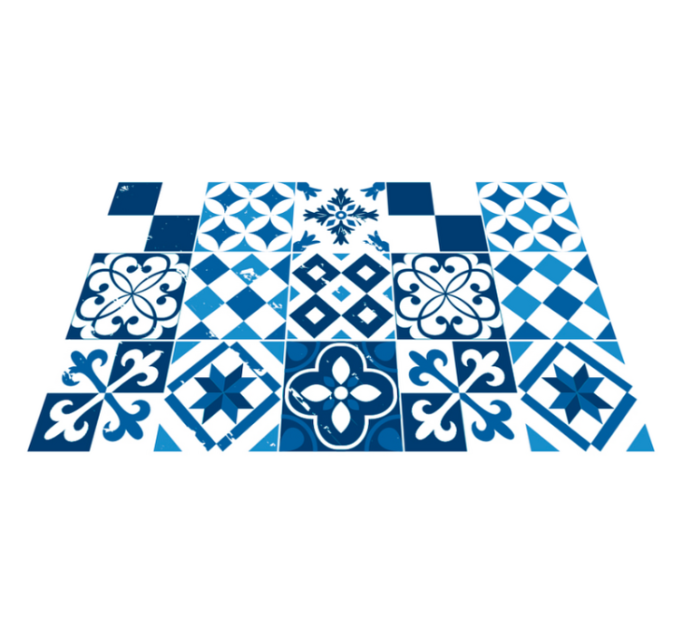 Textured placemats geometric tile design - TenStickers