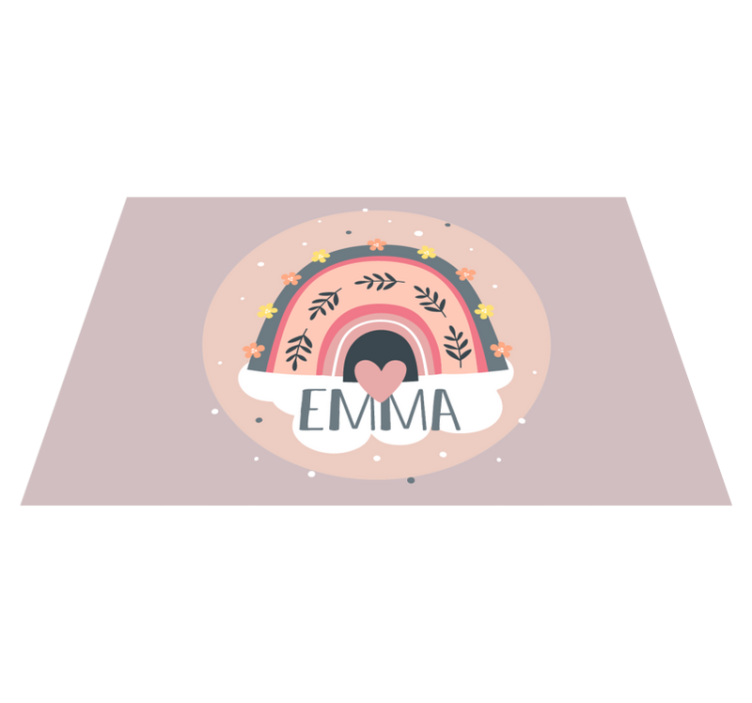 Rainbow with names for Personalised placemats - TenStickers
