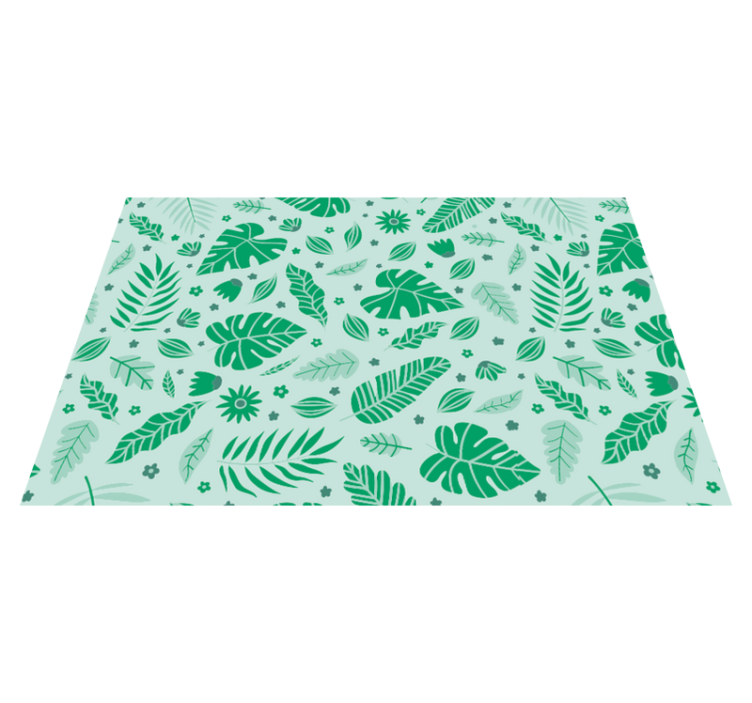 Original placemats leafy green designs - TenStickers