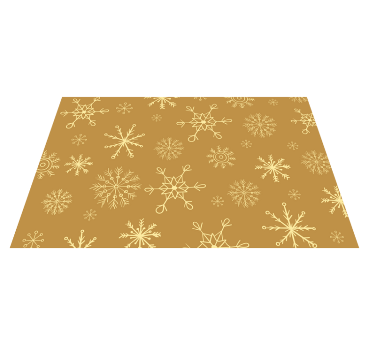 Golden Snowflakes Christmas placemats - TenStickers