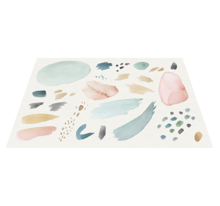 Textured placemats in gentle watercolor shapes - TenStickers