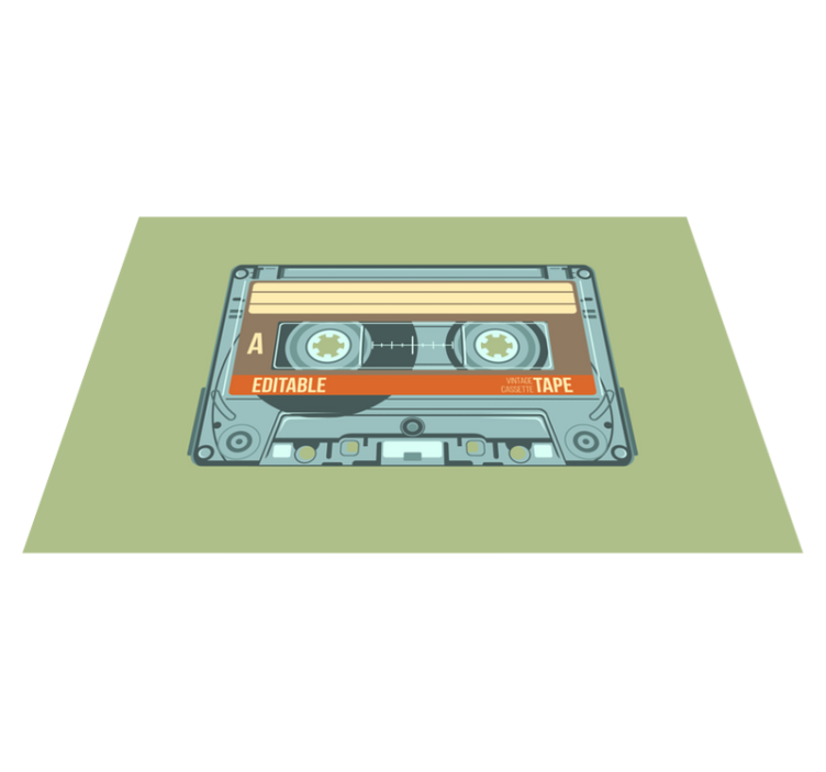 Vintage cassette Vinyl placemats - TenStickers