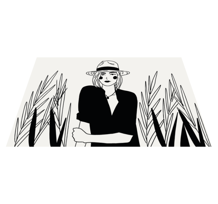 Black and white portrait original placemats - TenStickers