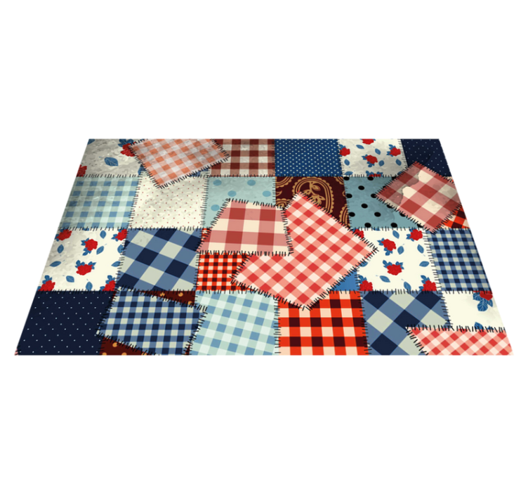 Textured placemats with patchwork fabric design - TenStickers